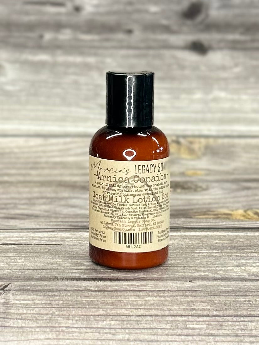 Goat Milk Specialty Lotion 2oz - Hempseed Oil - Arnica & Copaiba