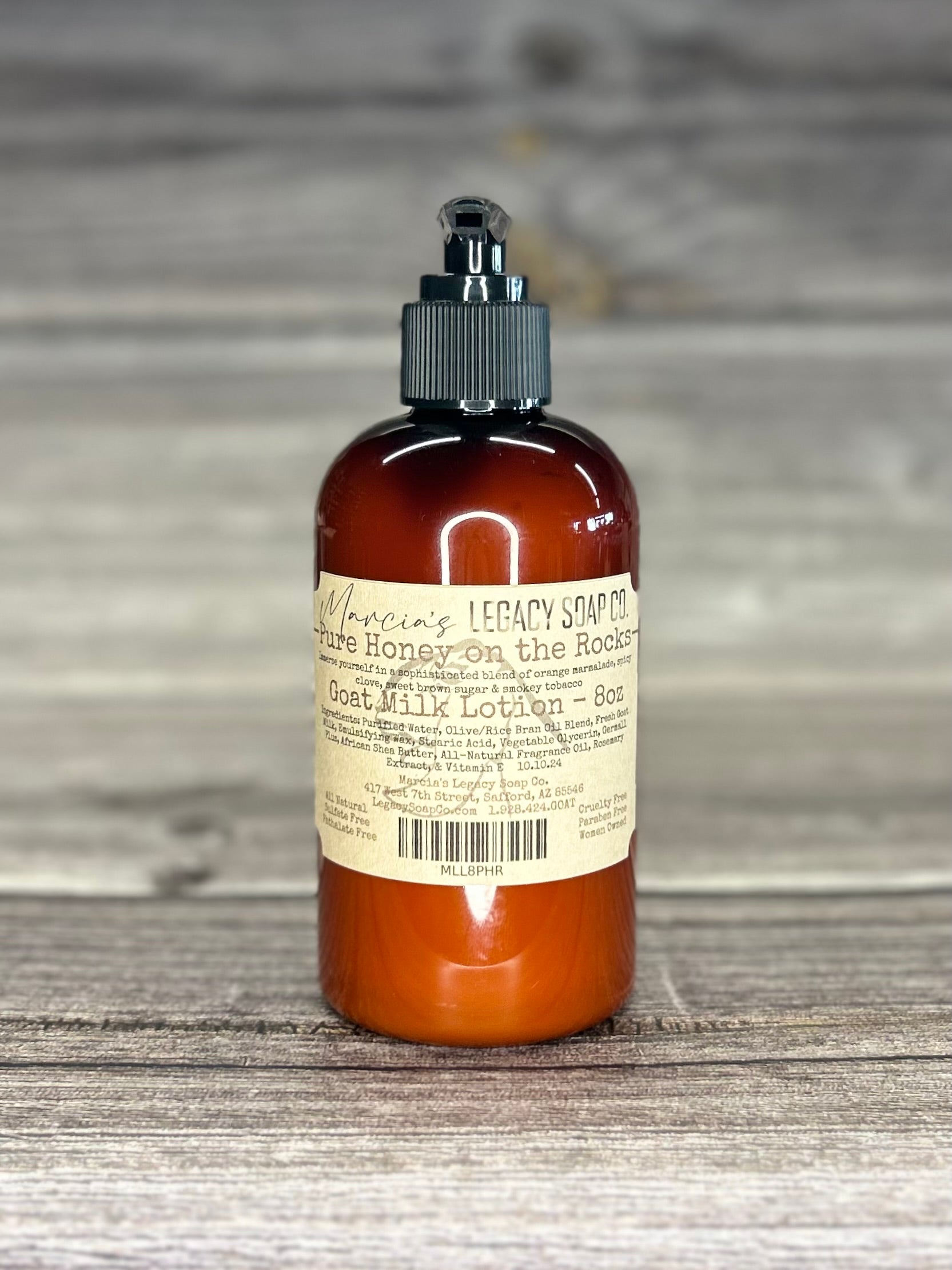 Goat Milk Lotion 8oz - Pure Honey on the Rocks