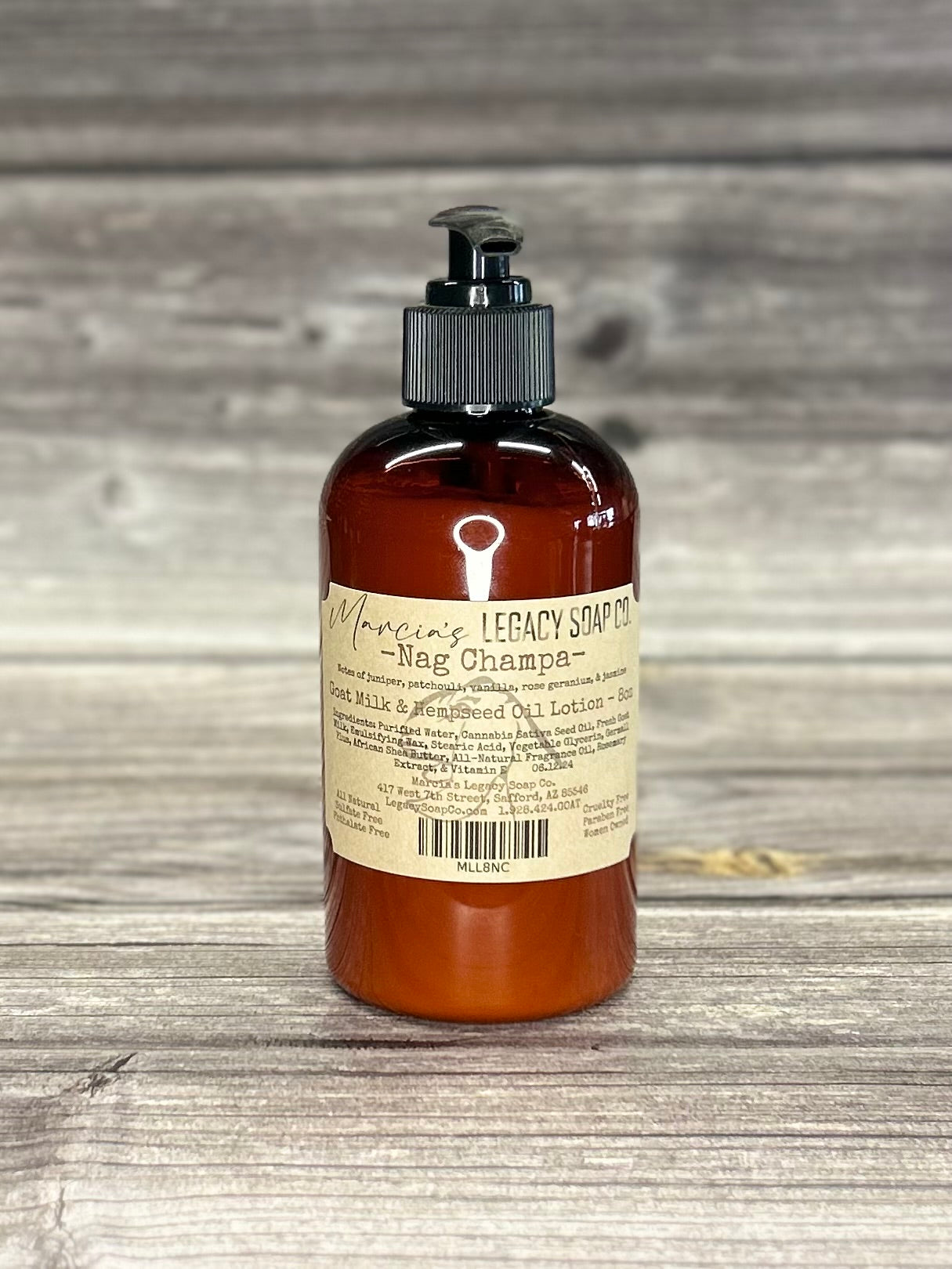 Goat Milk Specialty Lotion 8oz - Hempseed Oil - Nag Champa