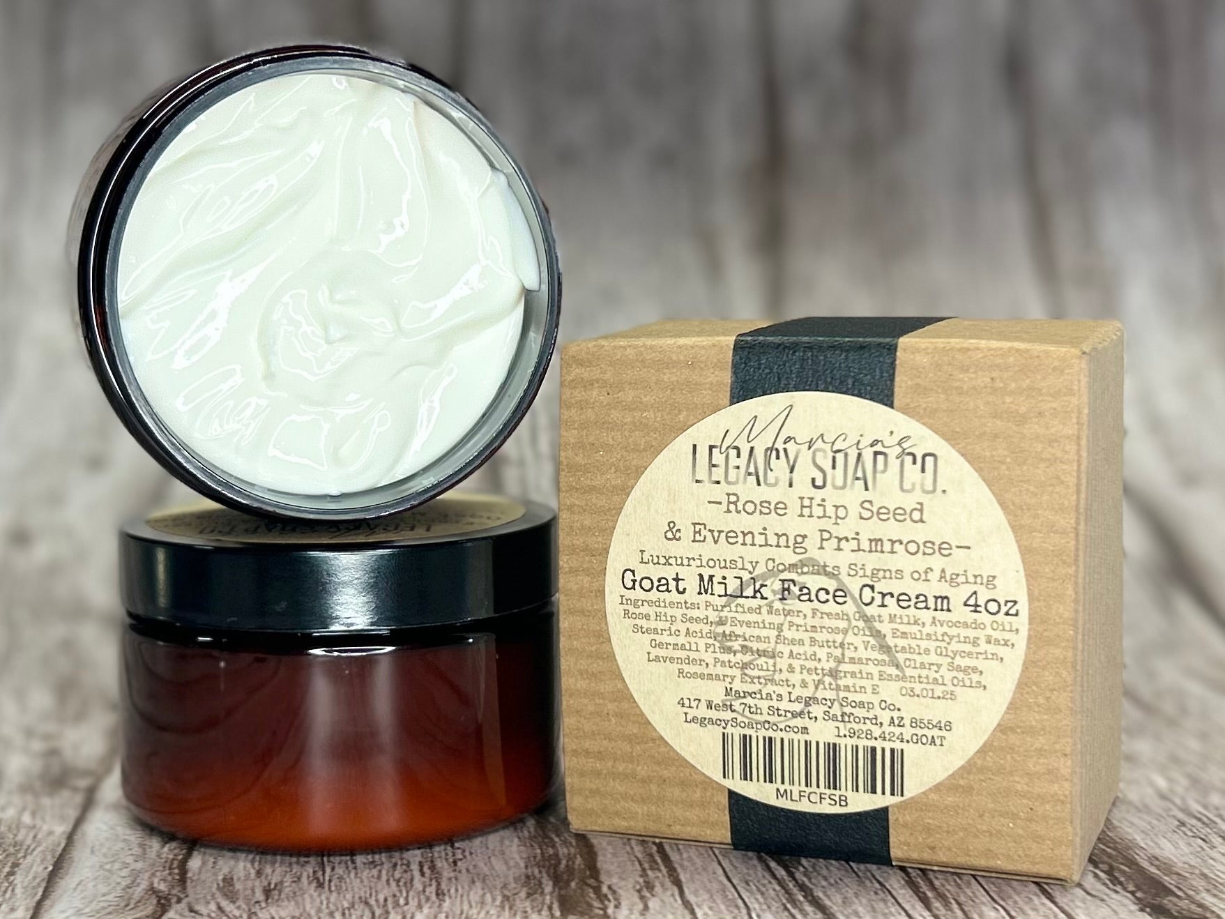 Goat Milk Face Care Complexion Cream 4oz - Rose Hip Seed & Evening Primrose for Mature Skin