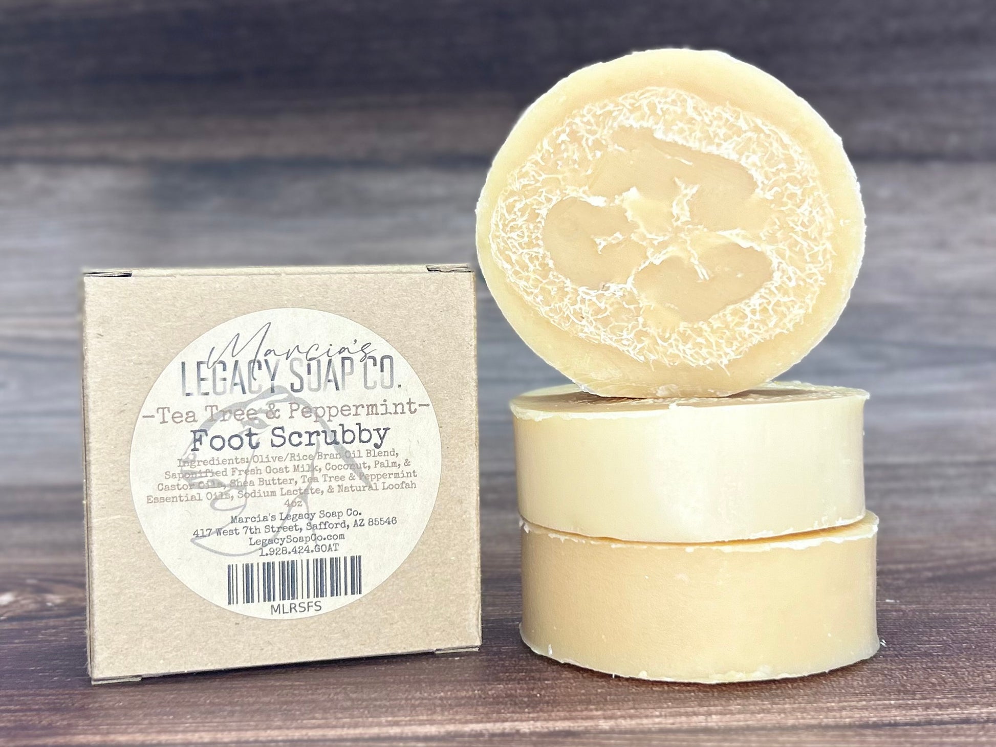 Goat Milk Specialty Soap - Tea Tree & Peppermint Foot Scrubby
