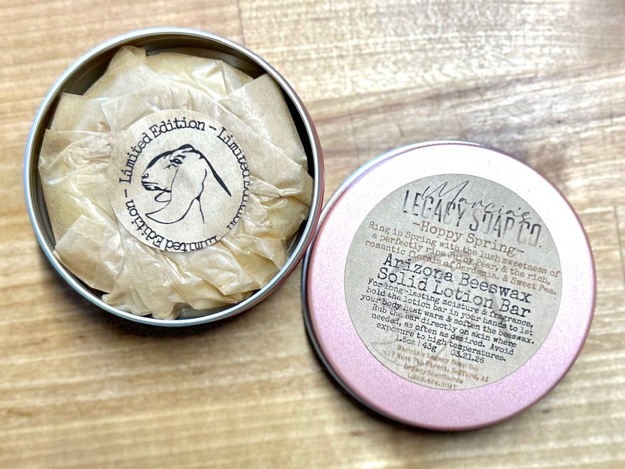 Limited Edition Fragrance Collection "Hoppy Spring" - Arizona Beeswax Lotion Bar