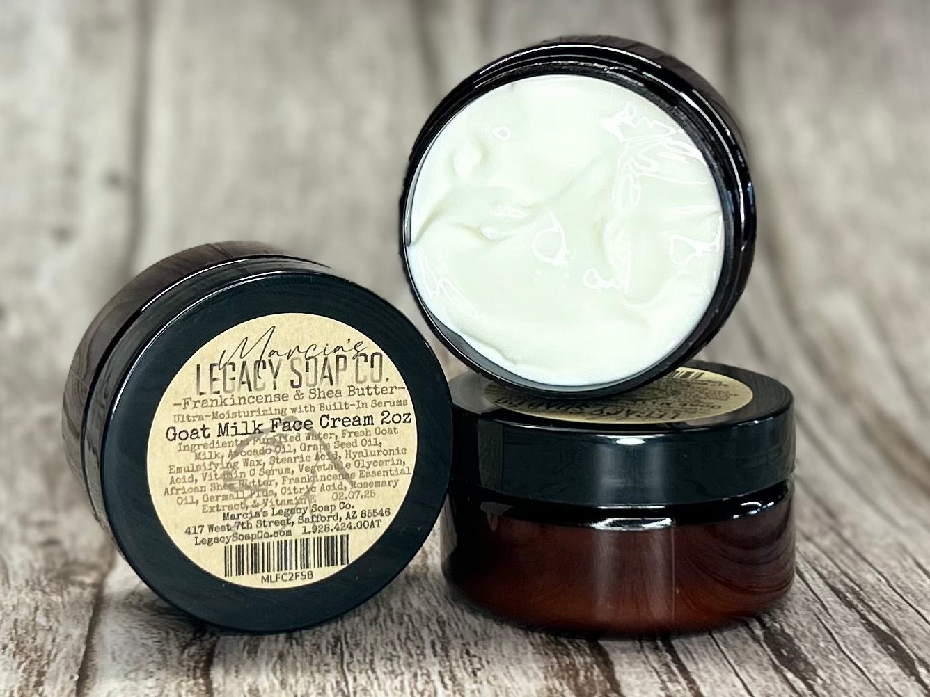 Goat Milk Face Care Complexion Cream 2oz - Frankincense & Shea Butter - Ultra Moisturizing with Built-In Serums