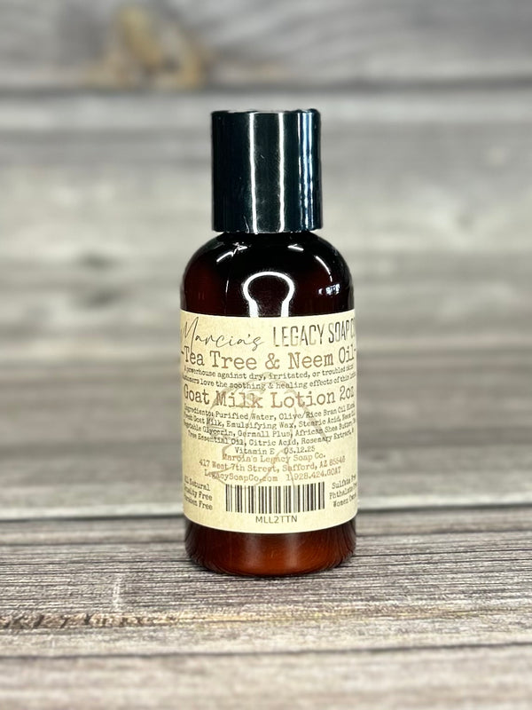 Goat Milk Specialty Lotion 2oz - Tea Tree & Neem Oil