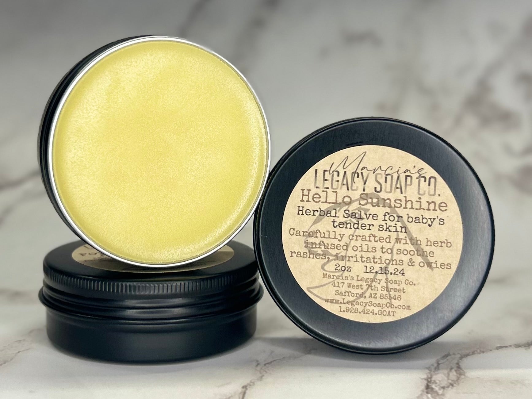 Arizona Beeswax Herbal Salve 2oz - Hello Sunshine for Babies & Sensitive Skin