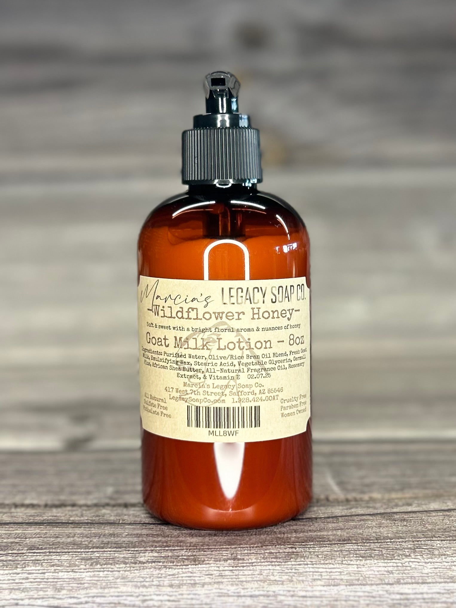 Goat Milk Lotion 8oz - Wildflower Honey