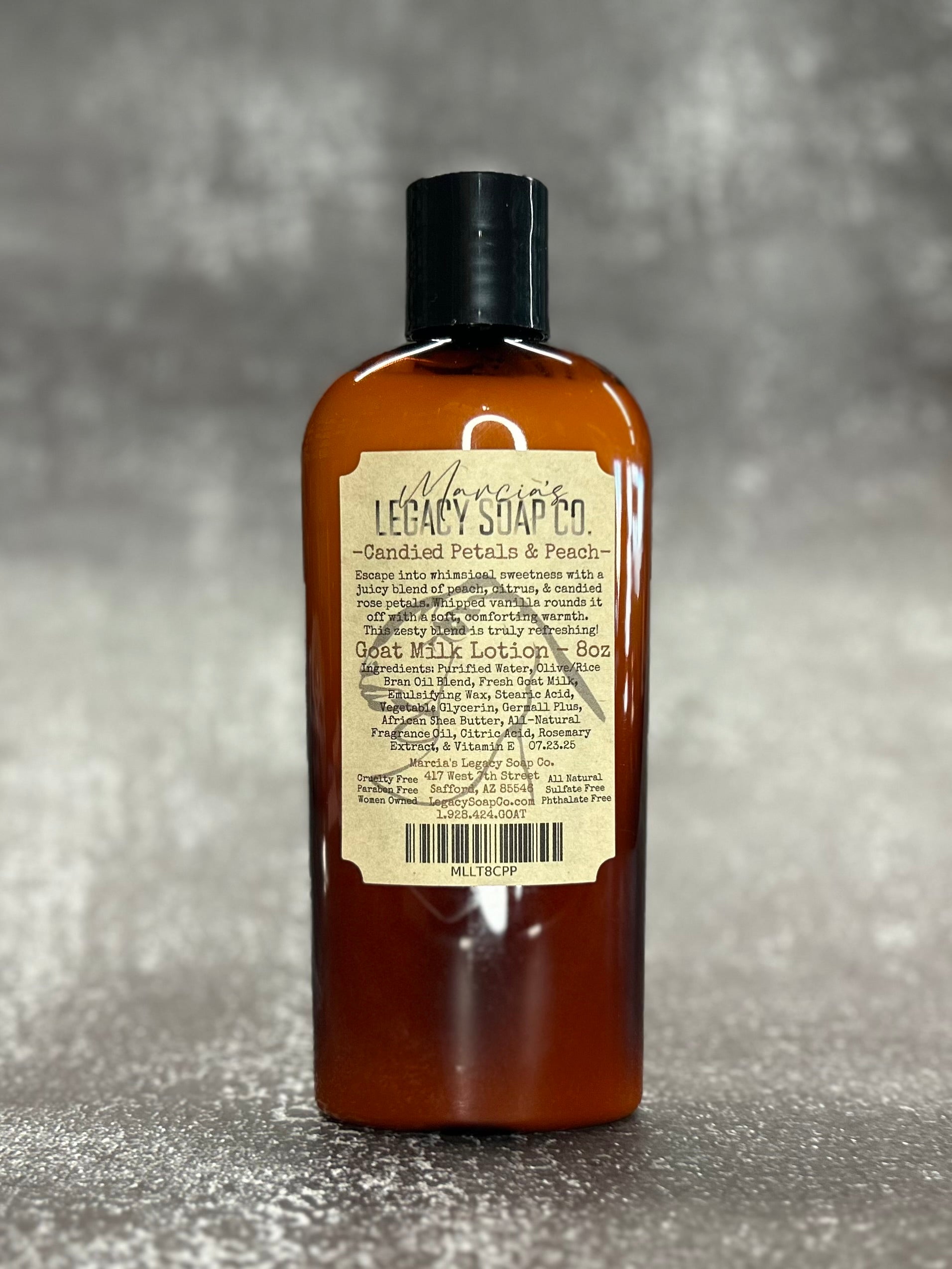 Goat Milk Lotion 8oz - Candied Petals & Peach