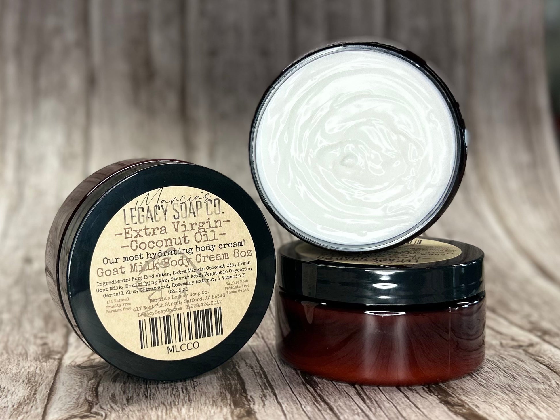Goat Milk Body Cream 8oz - Extra Virgin Coconut Oil