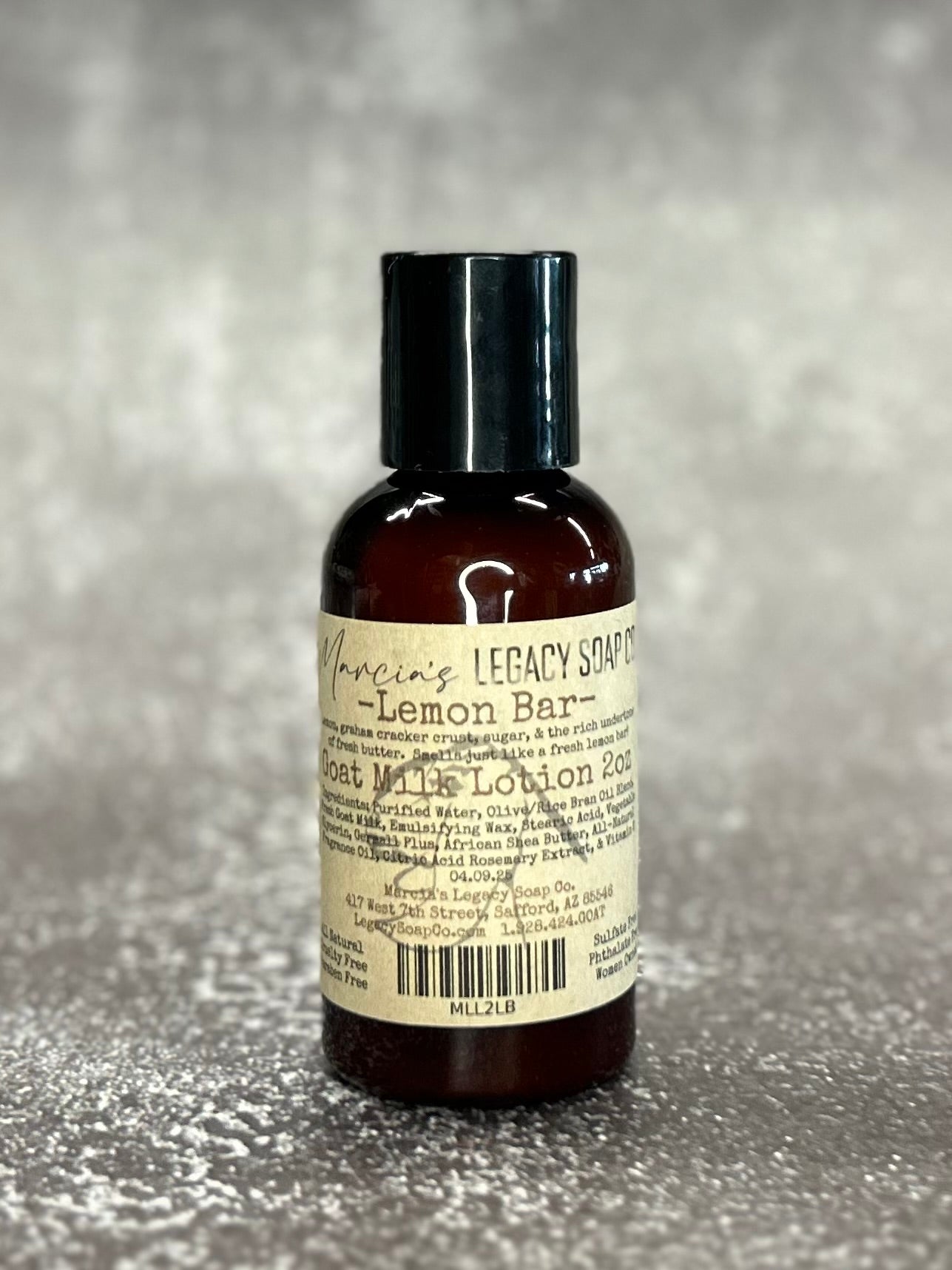 Goat Milk Lotion 2oz - Lemon Bar