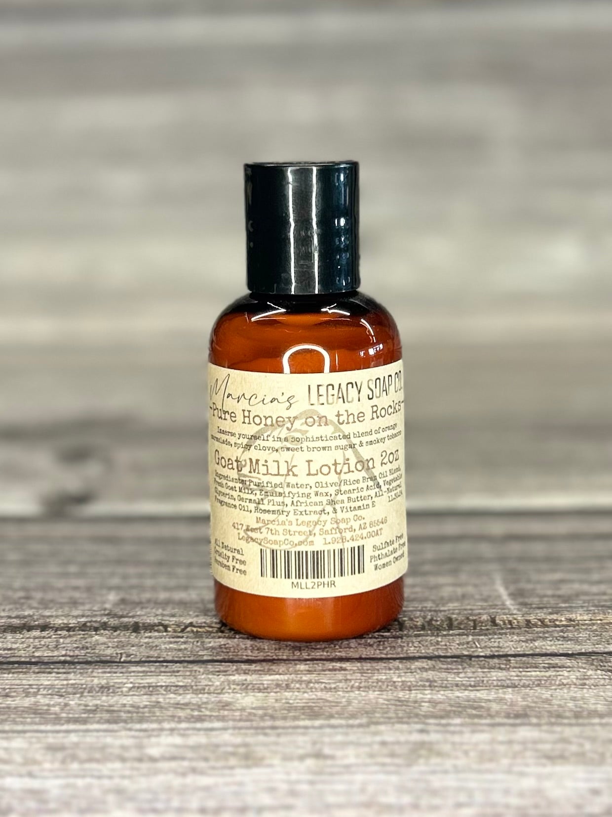 Goat Milk Lotion 2oz - Pure Honey on the Rocks