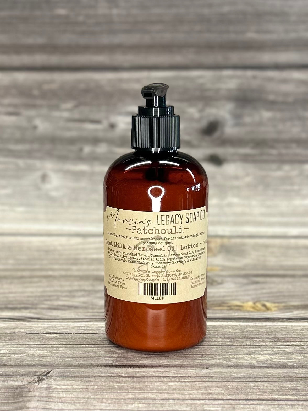 Goat Milk Specialty Lotion 8oz - Hempseed Oil - Patchouli