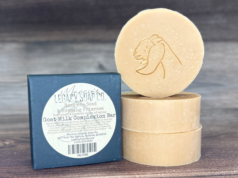 Goat Milk Face Care Complexion Bar - Rose Hip Seed & Evening Primrose for Mature Skin