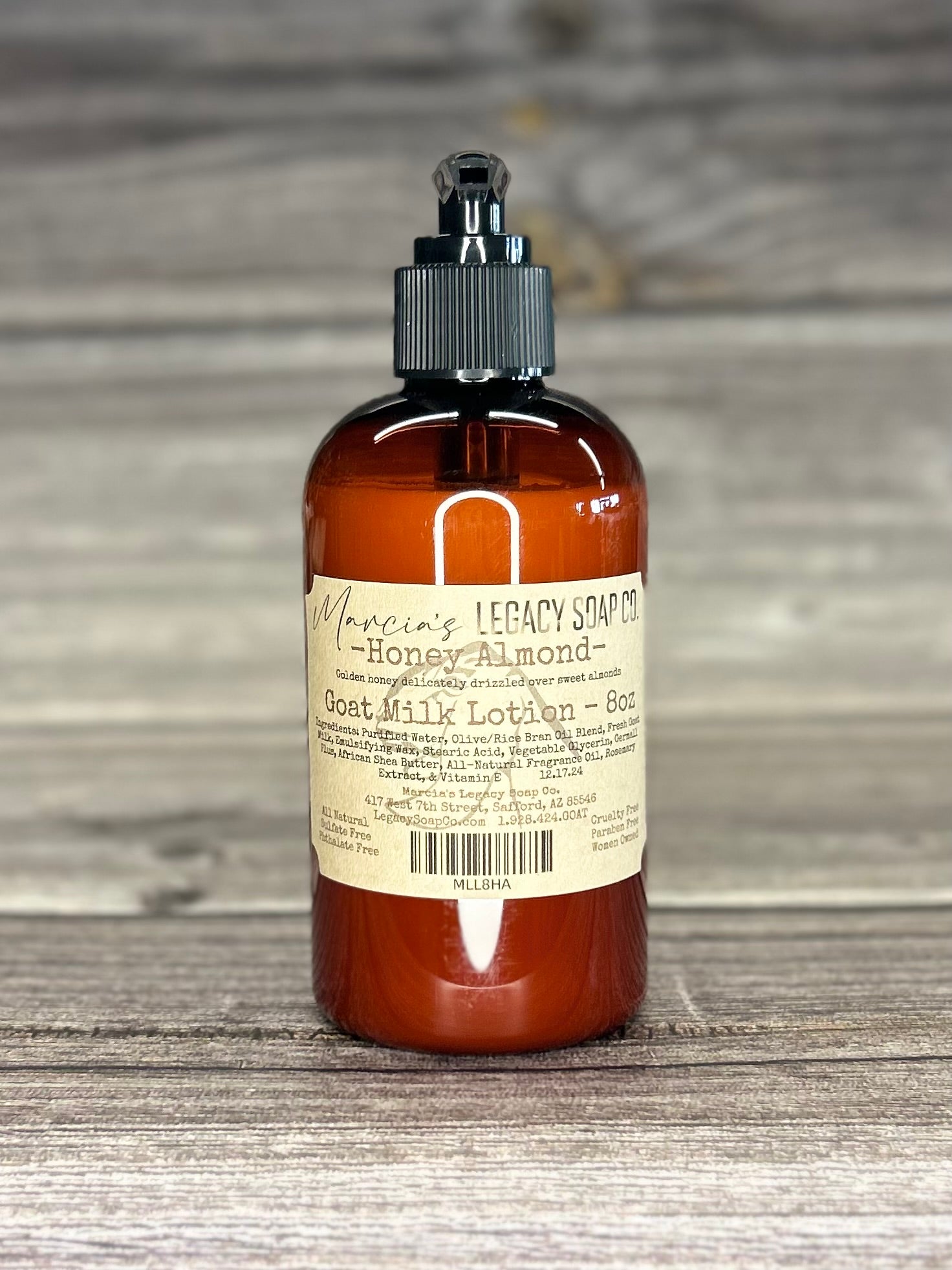 Goat Milk Lotion 8oz - Honey Almond