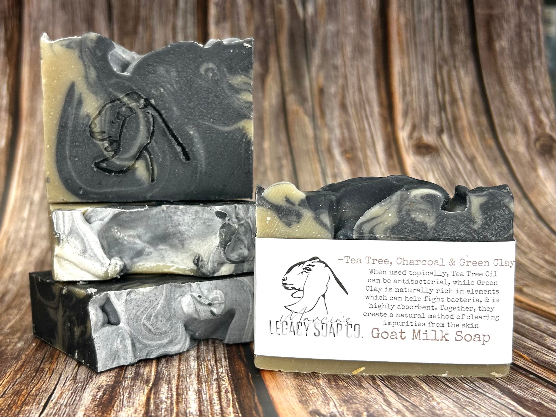 Goat Milk Specialty Soap - Tea Tree, Green Clay & Charcoal