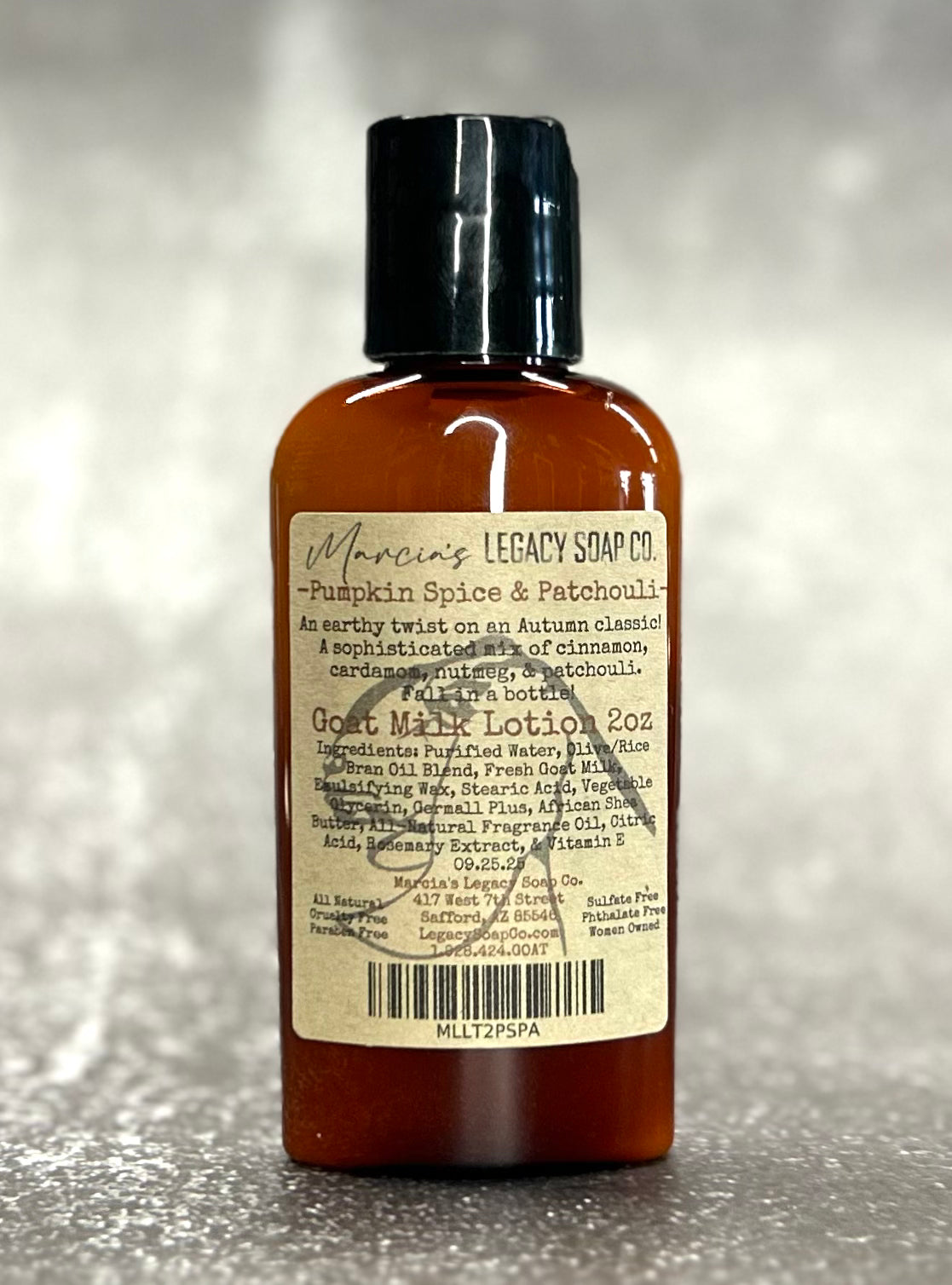 Limited Edition Fragrance - October - Pumpkin Spice & Patchouli Goat Milk Lotion 2oz